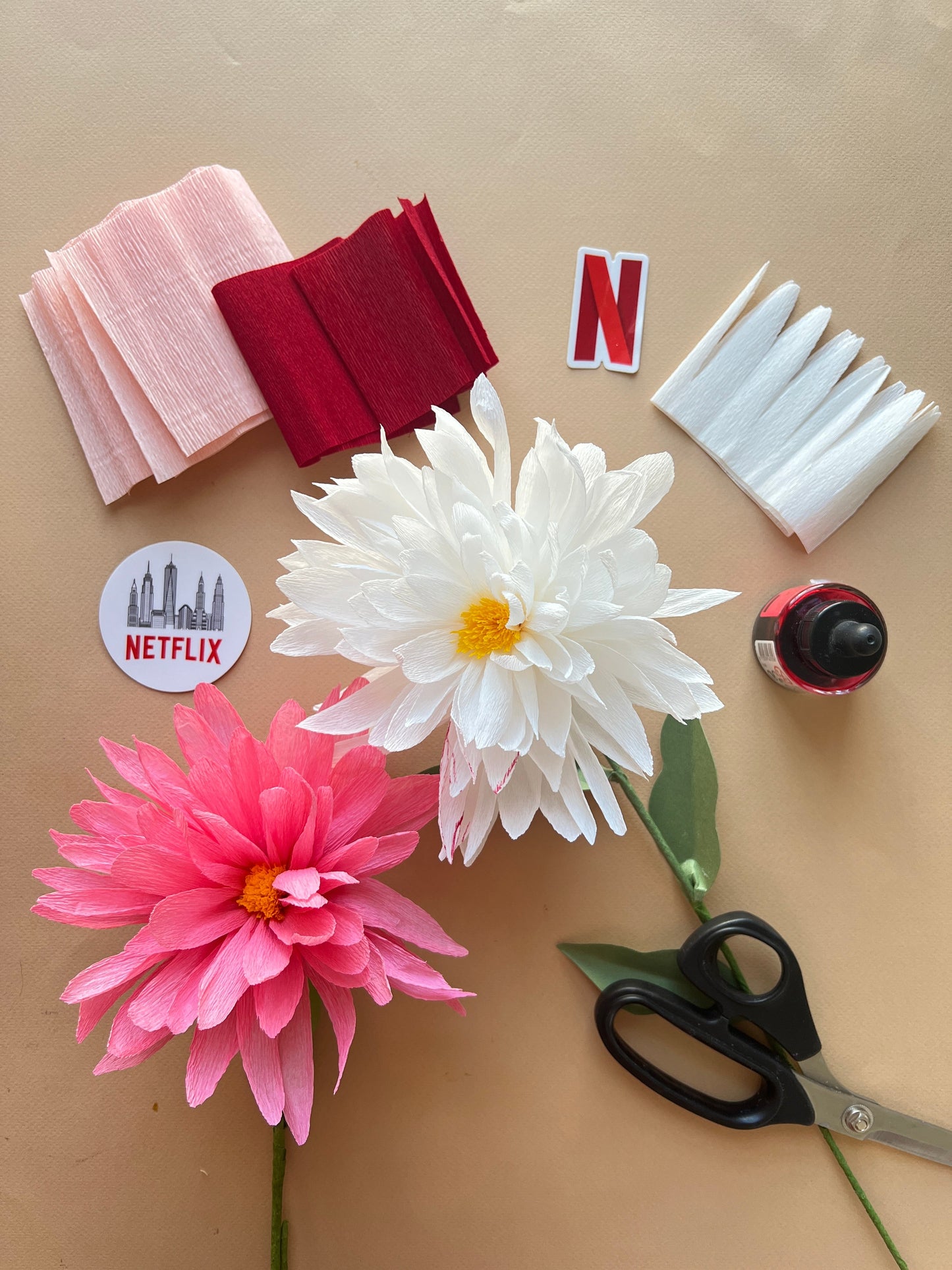Workplace Wellness Through Art: Paper Flower Workshop at Netflix Office