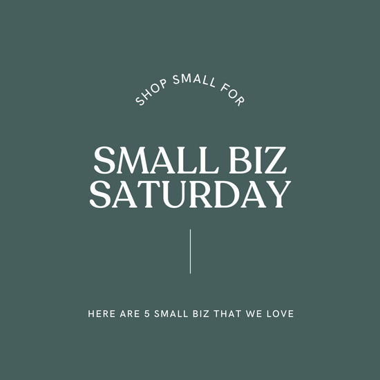 Shop small for small business Saturday- and always.