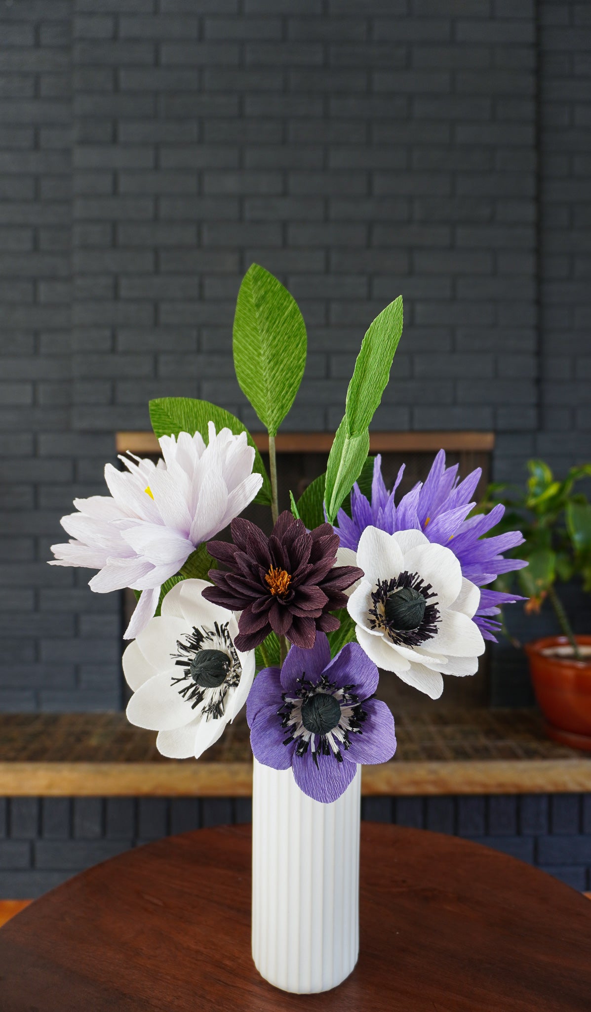 "Grace" Paper Anemone & Dahlia Bouquet