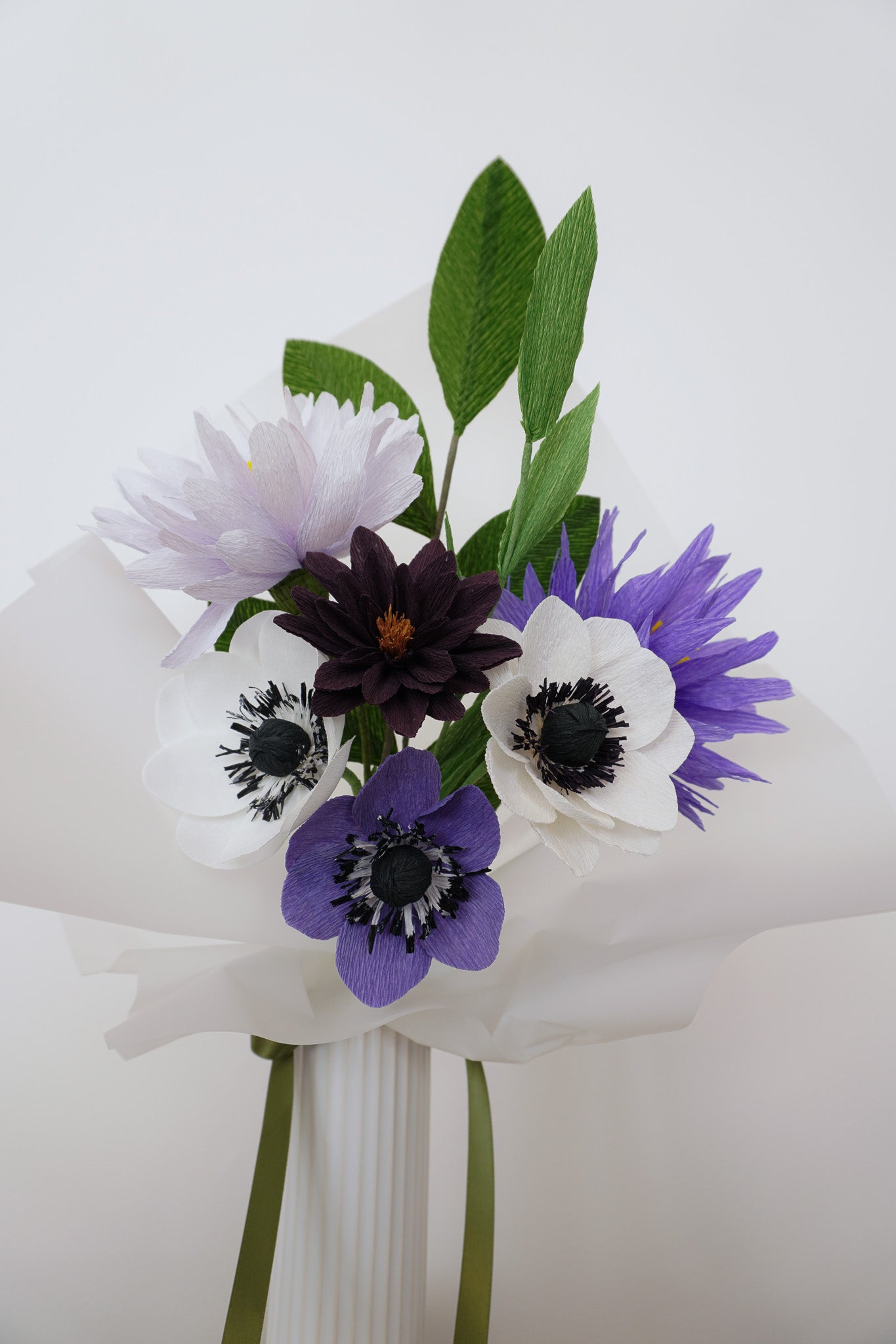 "Grace" Paper Anemone & Dahlia Bouquet