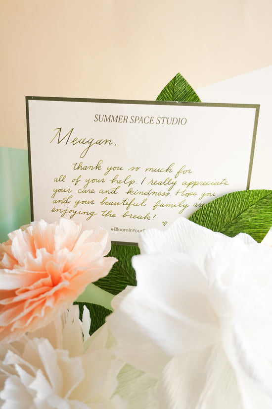 Ultimate White Paper Flower Bouquet – Peony, Dahlia & Carnation