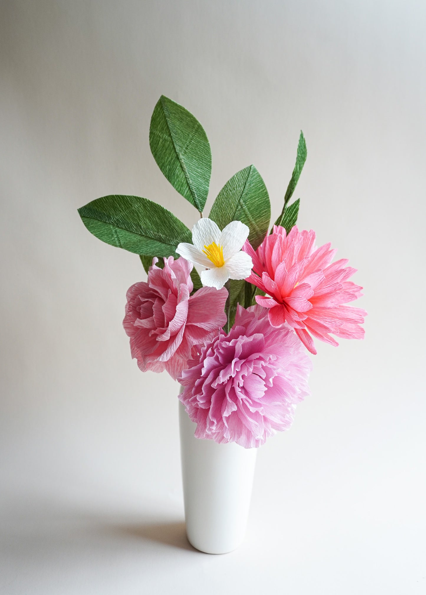 Pretty in Pink Paper Flower Bouquet – Peony, Dahlia & Carnation
